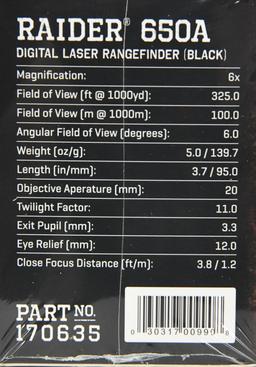 Redfield Raider 650A Angle Laser Rangefinder NEW