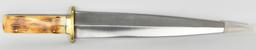 BudK Classic Bone ToothPick Fixed Blade Knife w/le