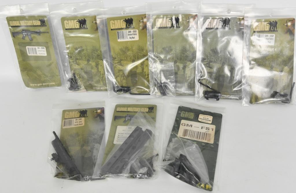 Lot of 9 NIP GMG Gear Sling Mounts & Rails