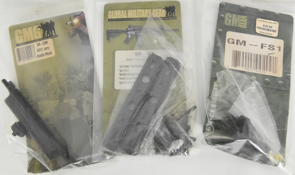 Lot of 9 NIP GMG Gear Sling Mounts & Rails