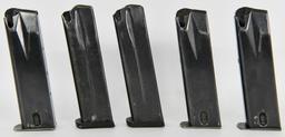 Lot Of 5 Ram Line Ruger 9mm 18 Round Magazines