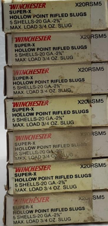 35 Rounds Of Winchester Super-X 20 Ga Rifle Slugs
