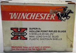 35 Rounds Of Winchester Super-X 20 Ga Rifle Slugs