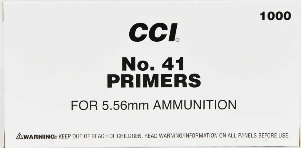 CCI Military #41 for 5.56 Nato Primers Box of 1000