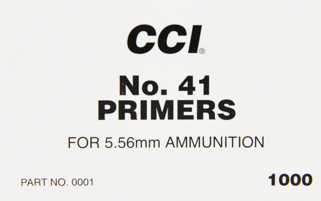 CCI Military #41 for 5.56 Nato Primers Box of 1000