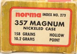 50 Rounds of Norma .357 Magnum Ammunition