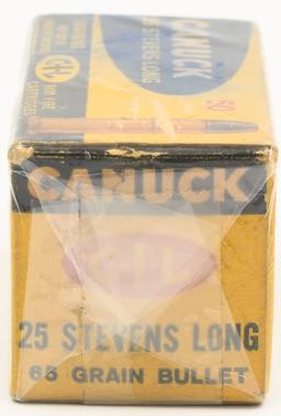 Collectors Box Of 50 Rds Canuck .25 Stevens Long