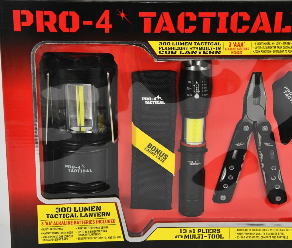 New In Package Pro-4 Tactical Survival Set, 4