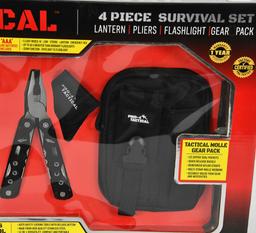 New In Package Pro-4 Tactical Survival Set, 4