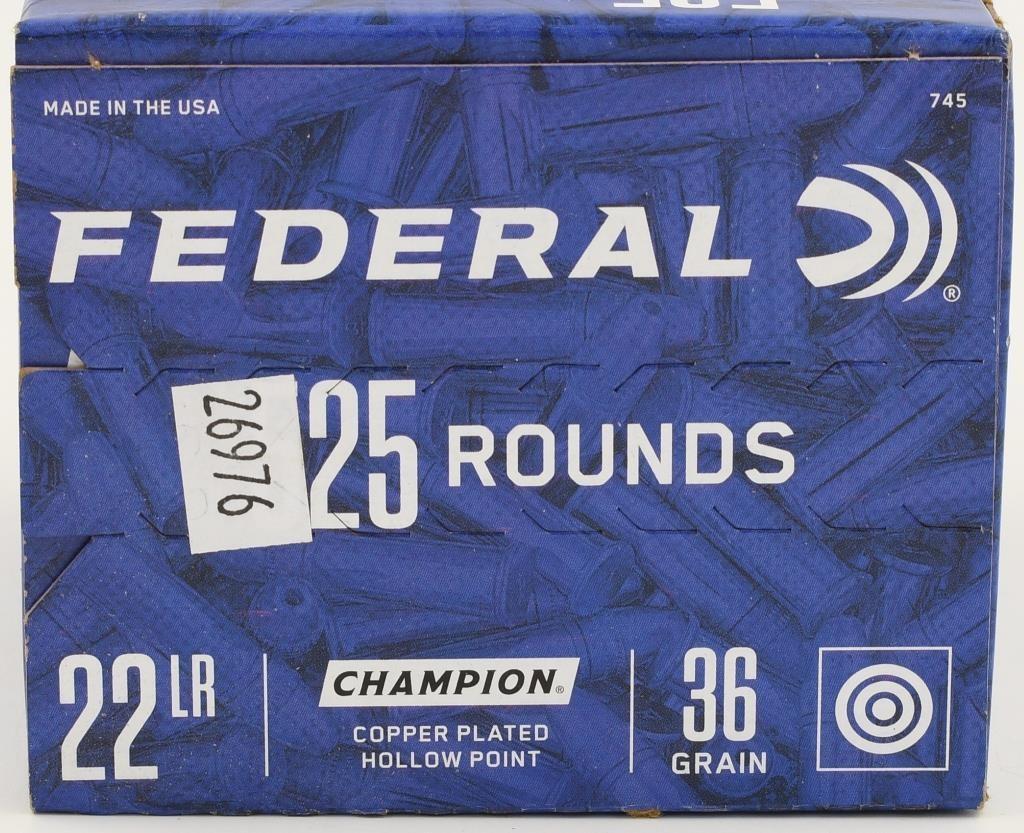 525 Rounds Of Federal Champion .22 LR Ammunition