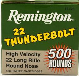 500 Rounds Of Remington Thunderbolt .22 LR Ammo