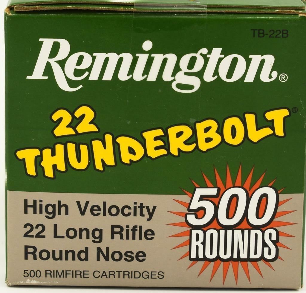 500 Rounds Of Remington Thunderbolt .22 LR Ammo