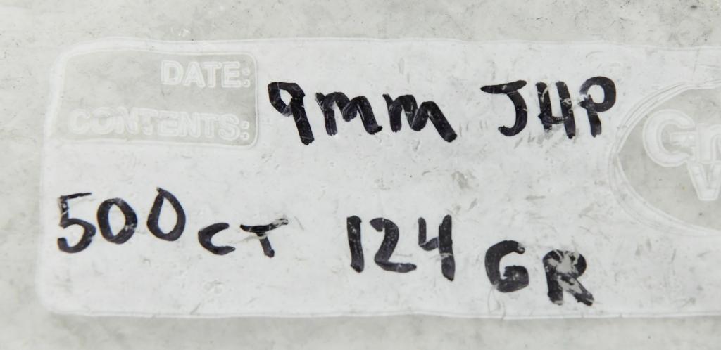 500 Count 9MM JHP 124 Grain (Tips Only)