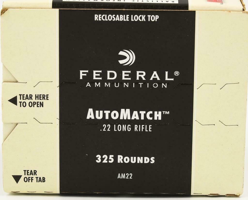 325 Rounds Of Federal Target Grade .22 LR Ammo