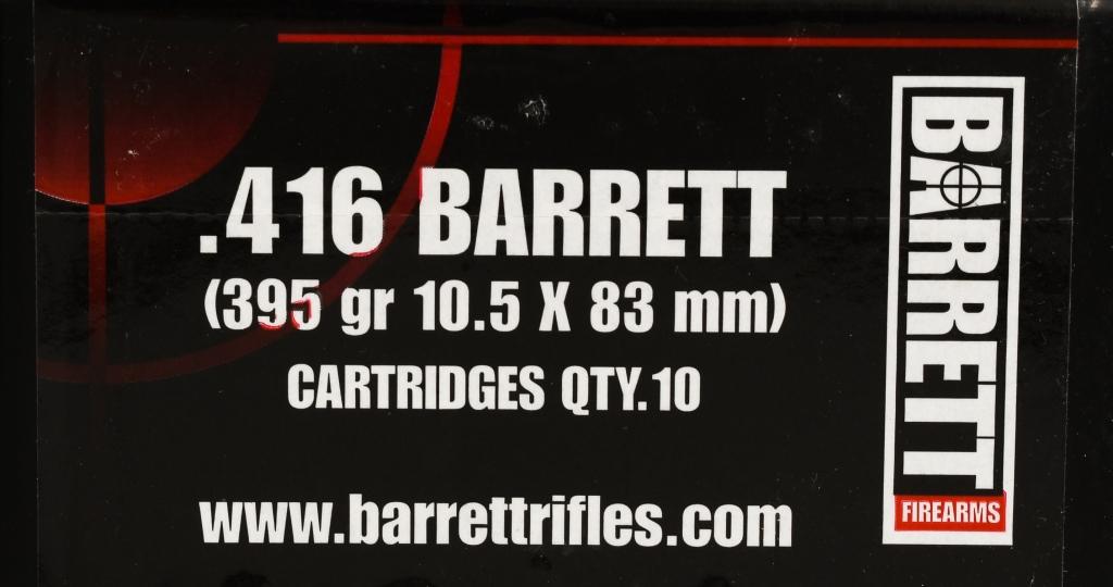 20 Rounds of .416 Barrett Ammunition