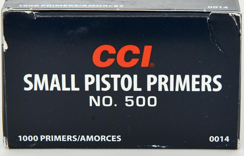 CCI Small Pistol Primers No. 500 1000 count