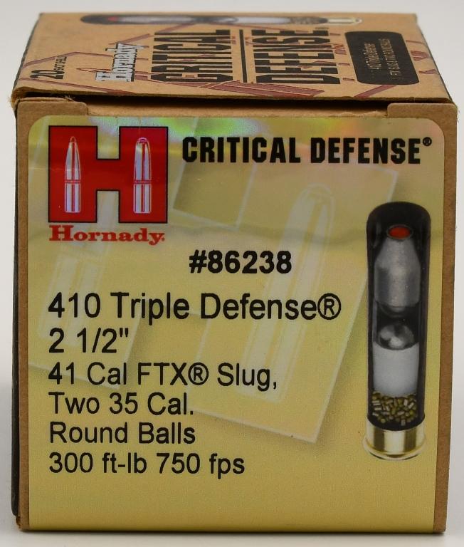 20 Rounds Of Hornady Critical Defense .410 Ga