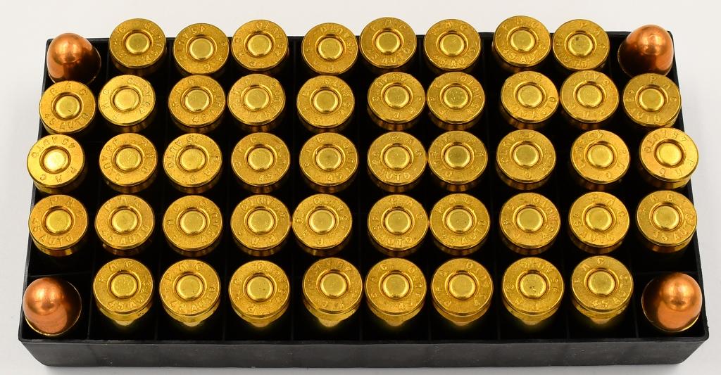 100 Rounds of PMC Bronze .45 ACP Ammunition