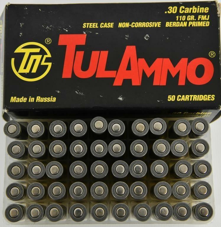 50 Rounds of TulAmmo .30 Carbine Ammunition