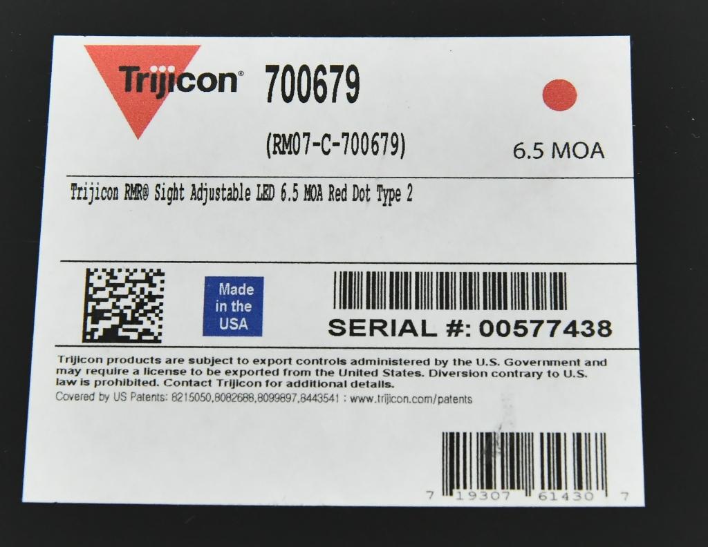 Trijicon RMR Adj Sight LED 6.5 MOA Red Dot type2