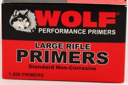 1000 Count Of Wolf Large Rifle Standard Primers