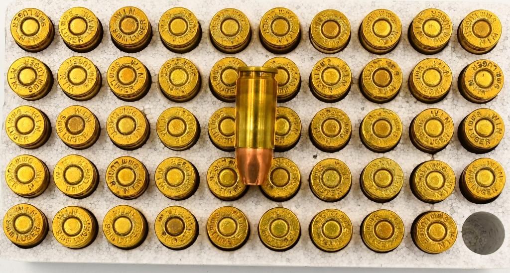 100 Rounds Of Winchester Ranger 9mm Luger Ammo