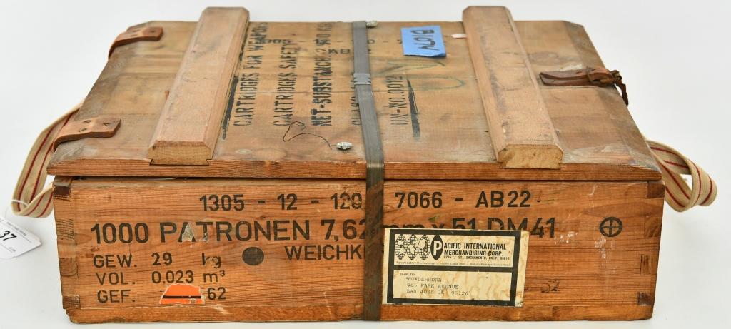 1000 Round Sealed Wood Crate Of 7.62x51mm (.308)
