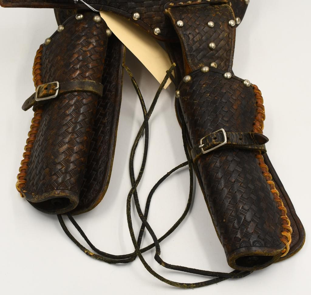 Altstatt Leather Basket Weave Dual Holster & Belt