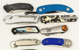 Lot of 10 Various Folding Pocket Knives