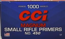 1000 Count of CCI Small Rifle Magnum Primers #450