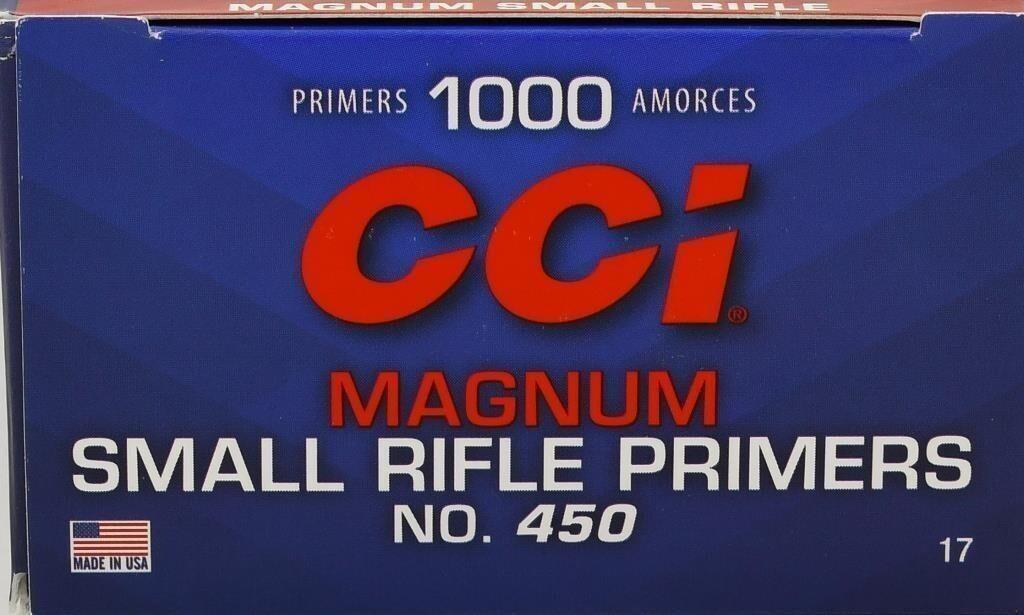 1000 Count of CCI Small Rifle Magnum Primers #450
