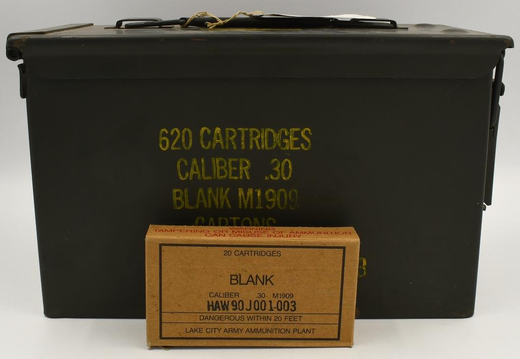 620 Count of M1909 .30 Caliber Blank Cartridges