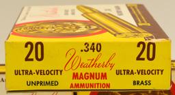 32 Rounds of Weatherby .340 WBY Mag & 20 Empty