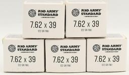 100 Rounds of Red Army Standard 7.62x39mm Ammo