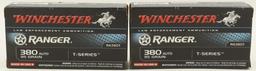 100 Rounds Of Winchester Ranger .380 Auto Ammo