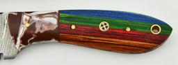 Hand Crafted Fixed Blade Damascus Knife & Sheath