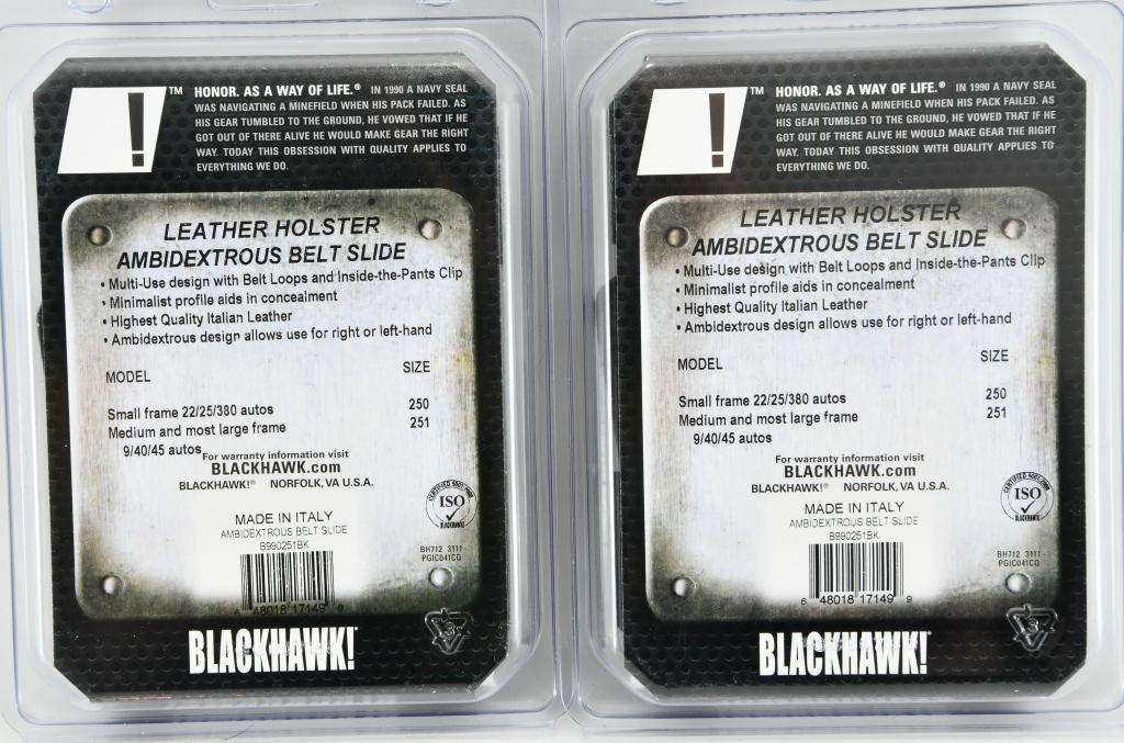 2 NIP Blackhawk Leather Ambidextrous Holsters