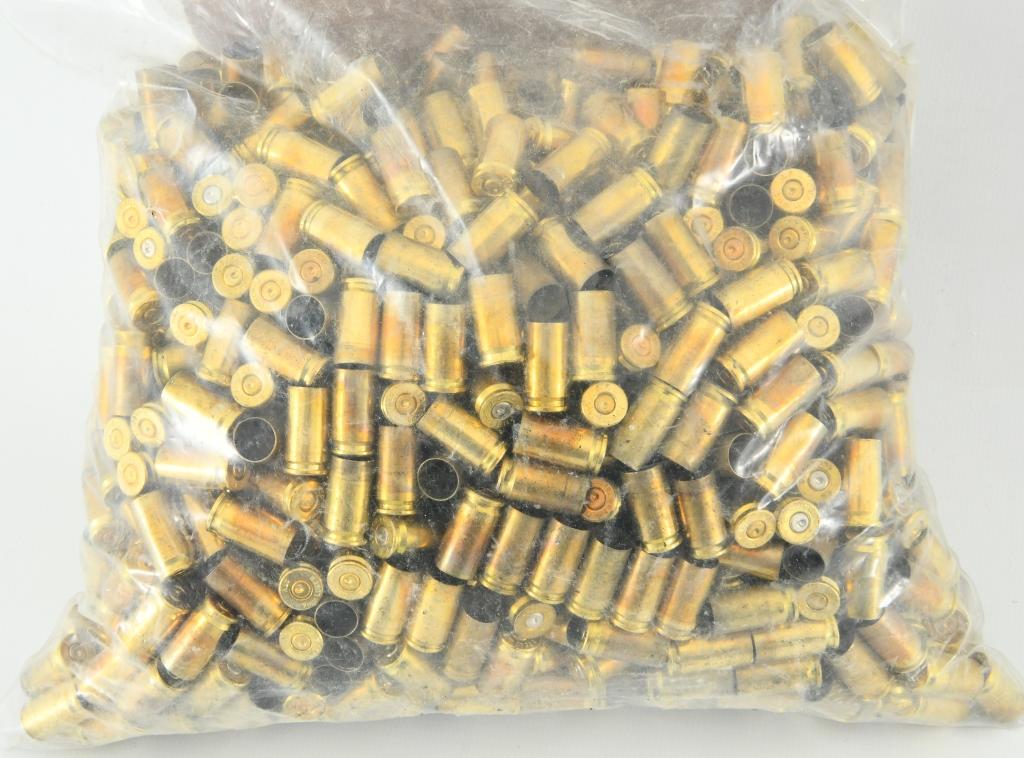 Approx 1100 Ct Of Once Fired Empty 9mm Casings