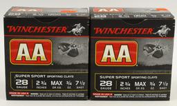 50 Rounds Of Winchester AA 28 Ga Shotshells
