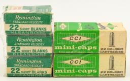 210 Rounds Of .22 Short Blanks & .22 Mini Caps