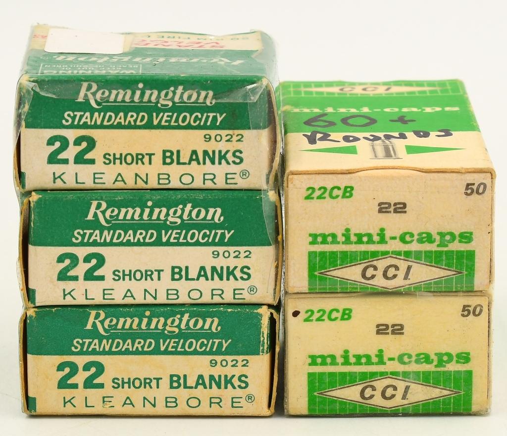 210 Rounds Of .22 Short Blanks & .22 Mini Caps