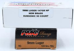 100 Rounds Of 9mm Luger Ammunition