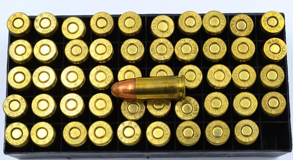 100 Rounds Of 9mm Luger Ammunition