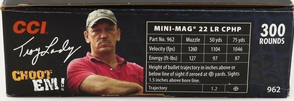 300 Rounds Of CCI Troy Landry Mini-Mag .22 LR Ammo