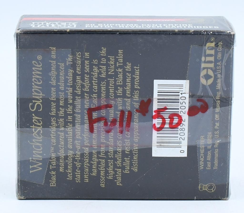 20 Rounds Of Winchester Black Talon 9mm Luger Ammo