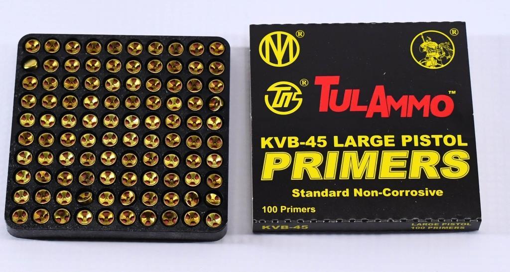 1000 Count Of TulAmmo KVB-45 Large Pistol Primers