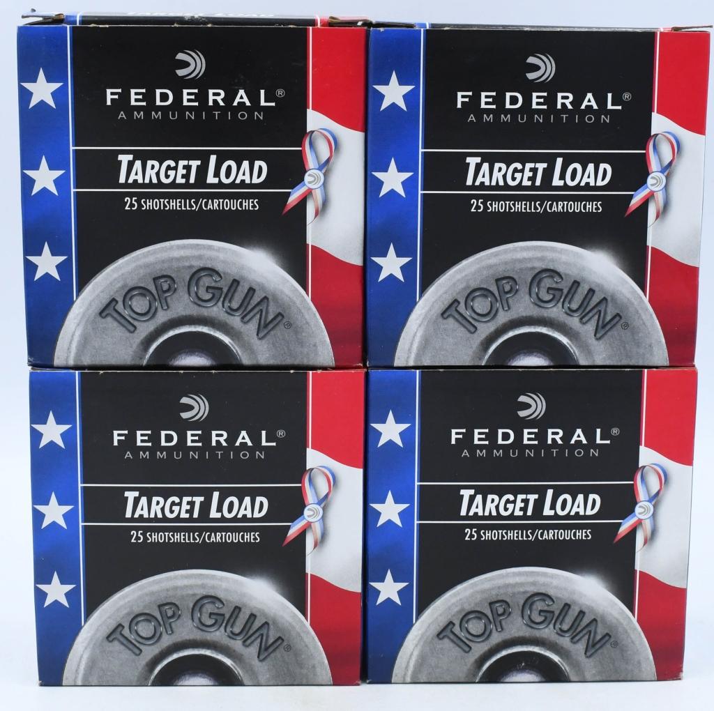 100 Rounds of Federal 12 Ga Target Load Shotshells