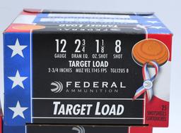 100 Rounds of Federal 12 Ga Target Load Shotshells