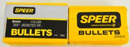 Approx 100 Ct of Speer 9mm Reloading Bullet Tips