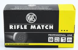 500 Rounds Of RWS Rifle Match .22 LR Ammunition